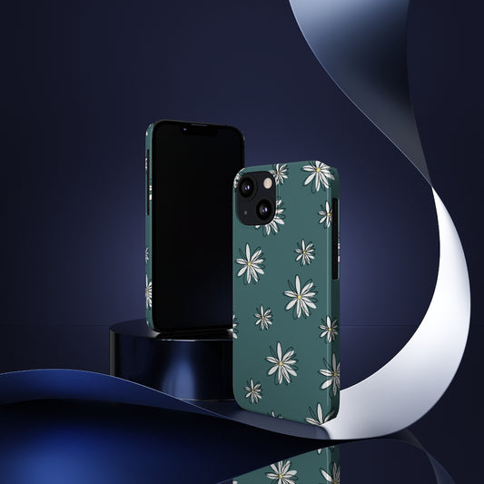 Slim Phone Case, Daisy Pattern Phone Case, Case-Mate, iPhone 13, iPhone 13 Mini, iPhone 13 Pro, iPhone 13 Pro Max, iPhone 11 Pro