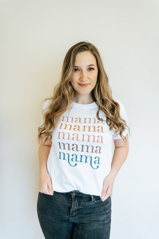 Mama Crewneck, Retro Mom Shirt, Mom Life T-Shirt, Boho Mama Tee, Gift for Mom, Women's Graphic Tee