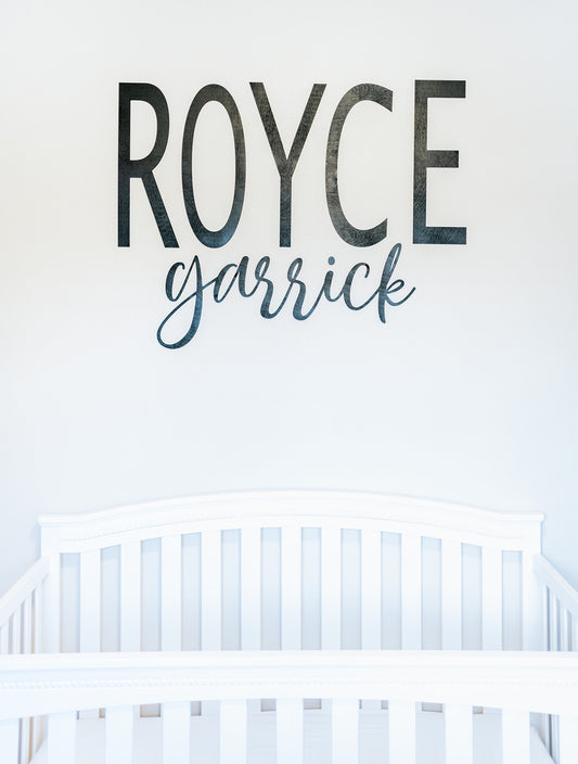 Custom Kids Name Wall Cutout - Wooden Name Sign - Nursery name sign - First & Middle Name Childrens Personalized Name Wall Hanging